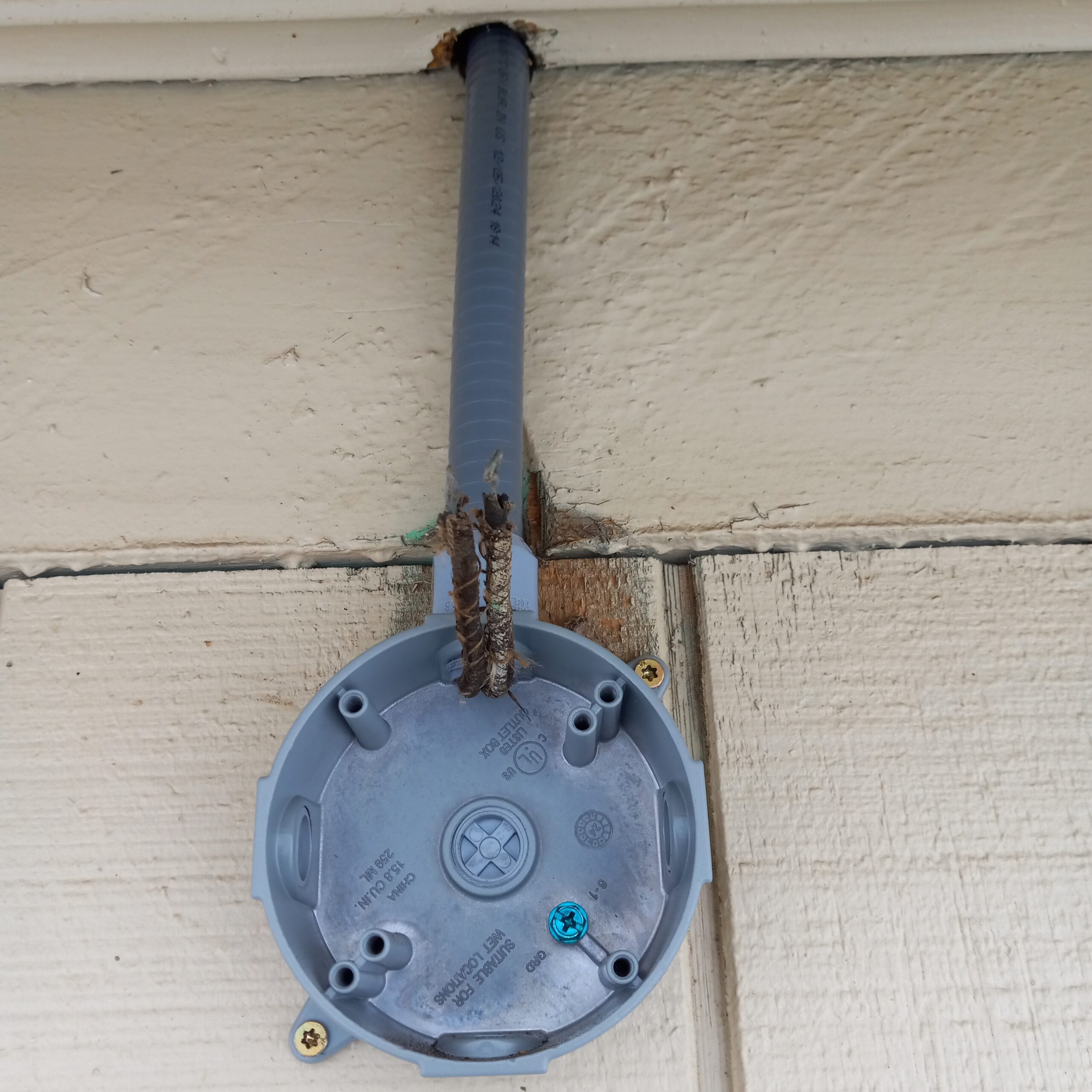 New 3 O bell box and seal tight mounted on the wall